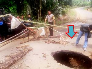 Pasca Ambrolnya Jalan Propinsi Padang Bendar, Berikut Imbauan Satlantas