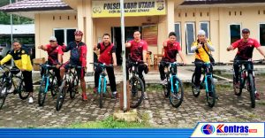 Dukung Go Green, Polsek Kaur Gelar Patroli Biologis Bersepeda