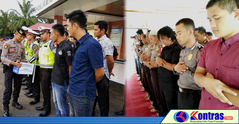 Polres Mukomuko Sholat Gaib dan Kumpulkan Sumbangan Untuk Palu dan Donggala