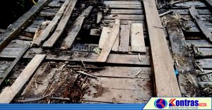 Jembatan di Kaur Ini Lapuk dan Membahayakan
