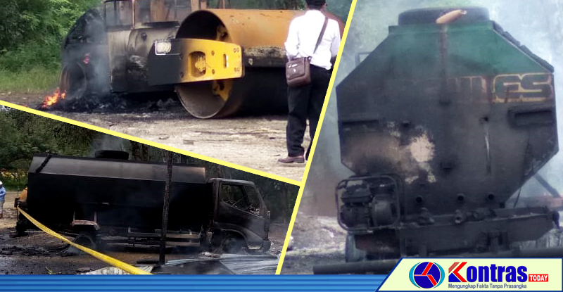 Ulok Kupai Dilanda Kebakaran Besar, Bangunan Rumah, Tanki BBM dan Alat Berat Ludes
