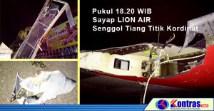 Jelang Take Off, Sayap Lion Air Tabrak Tiang Titik Kordinat Bandara Fatmawati