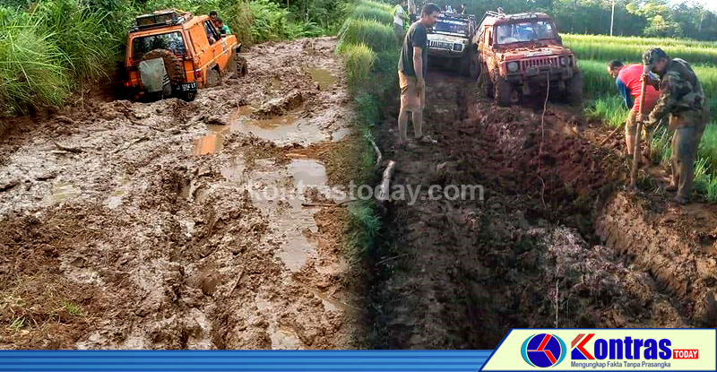 Terjebak Beratnya Medan, 25 Offroader Bermalam di Hutan
