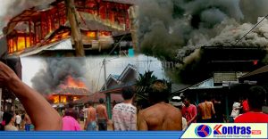Kebakaran Hebat Hanguskan 8 Rumah Di Sekayun
