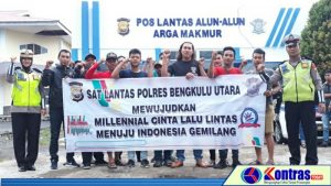 Mempersiapkan Millennial Road Safety Festival, Polres BU Lakukan Sosialisasi