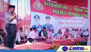 Jelang Pemilu 2019, Polres BU Laksanakan Istighotsah Dan Tabligh Akbar