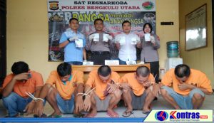 Polres BU Amankan 5 Tersangka Narkoba Asal Bengkulu Tengah