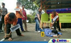 Satreskrim Polres BU Gelar Rekonstruksi Pembunuhan Sadis Di Bengkulu Tengah
