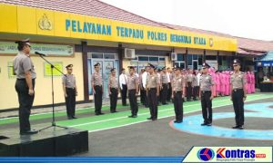 29 Personil Polres BU Naik Pangkat Di HUT Bhayangkara Ke-73