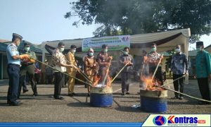Barang Bukti Perkara Tindak Pidana Umum Dimusnahkan Kejari BU