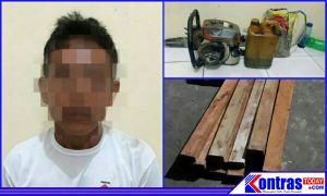 Perambah HPT Lebong Kandis Diamankan Aparat Polres Bengkulu Utara