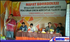 KPU BU Gelar Rakor Evaluasi Fasilitasi Kampanye Pemilu Serentak Tahun 2019