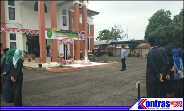 Peringati HUT Mahkamah Agung RI Ke-74, Pengadilan Agama Arga Makmur Gelar Apel Gabungan