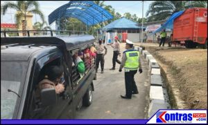 41 Kendaraan Nekat Mudik, Dipaksa Putar Balik oleh Team Gabungan Polda Bengkulu