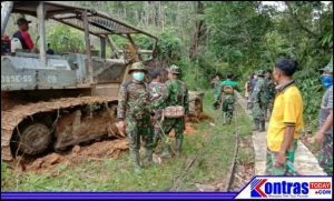 Akses Jalan Lebong Tandai Bisa Dilalui, Ini Berkat Kerja Keras Kodim 0423 Bersama Warga