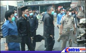 Waka II DPRD BU Beserta Anggota Meninjau Langsung Lokasi Kebakaran Pasar Purwodadi