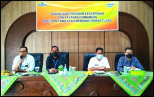 BKAD Bengkulu Utara Bersama PT. Taspen Sosialisasikan Program Ketaspenan Bagi ASN Yang Akan Memasuki Purna Tugas