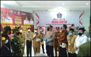 Bersama Forkopimda, Gubernur Bengkulu Monitoring Vaksinasi di Bengkulu Utara