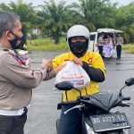 Ratusan Pengemudi Ojek di Bengkulu Dapat Bingkisan dari Polda