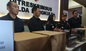 Polisi Temukan 2,3 Juta Batang Lebih Rokok Tanpa Cukai di Bengkulu