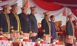 Upacara Peringatan Hari Jadi Kota Arga Makmur Hidmat dan Meriah