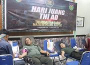 Sambut Hari Juang Kartika, Kodim 0423/BU Gelar Bhakti Sosial Donor Darah.