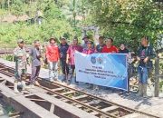 Tanda Dimulainya Rehabilitasi Jembatan Gantung, Pemdes Lebong Tandai Laksanakan Titik Nol