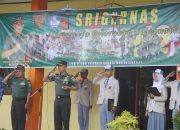 Tanamkan Nasionalisme Melalui Program Srigernas, Dandim 0423/BU Pimpin Upacara di SMKN 1 BU